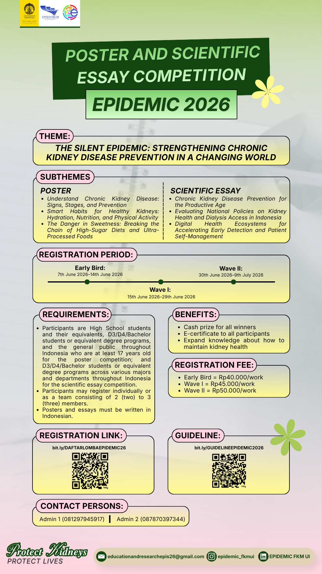 POSTER AND SCIENTIFIC ESSAY COMPETITION EPIDEMIC 2026
